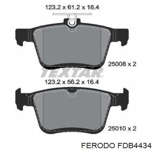 Задние дисковые колодки Ferodo FDB4434