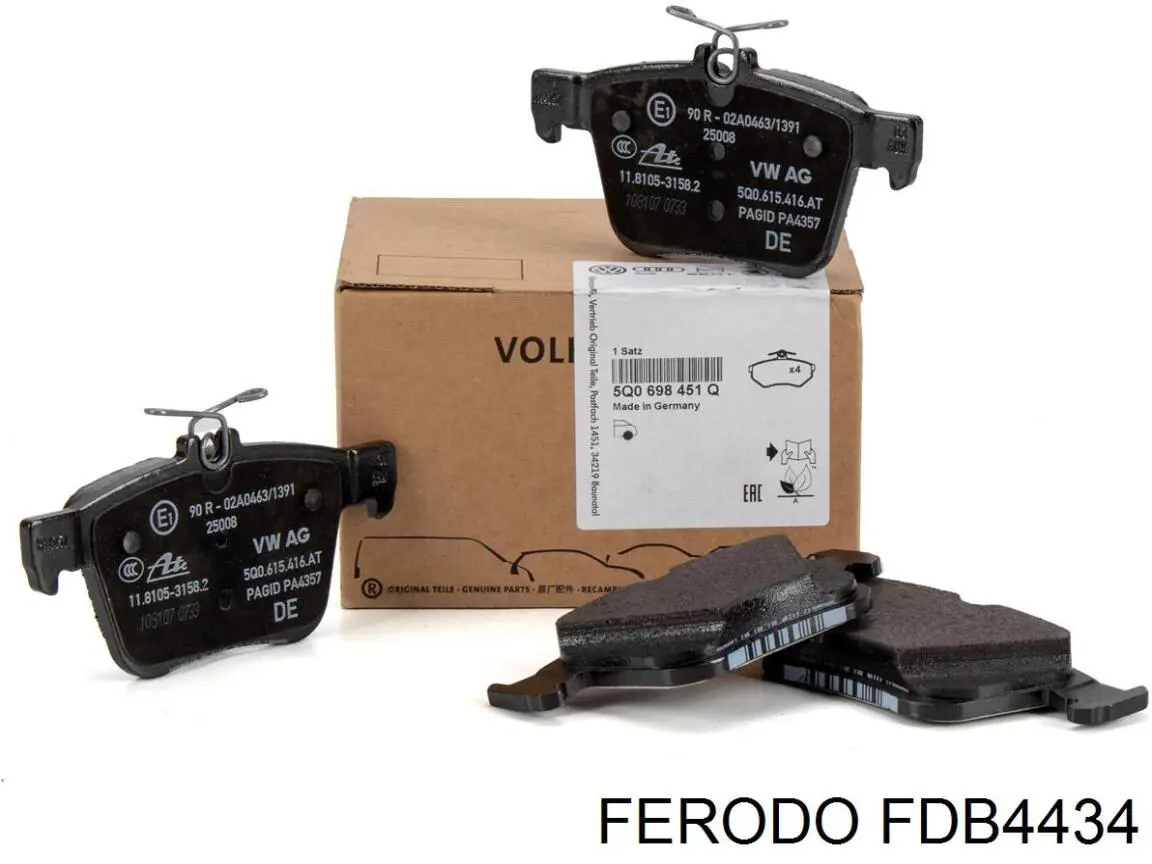 Купить FDB4434 Ferodo Колодки тормозные задние, дисковые