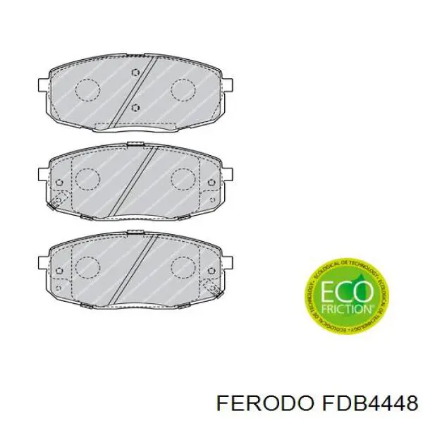 Pastillas de freno delanteras FDB4448 Ferodo