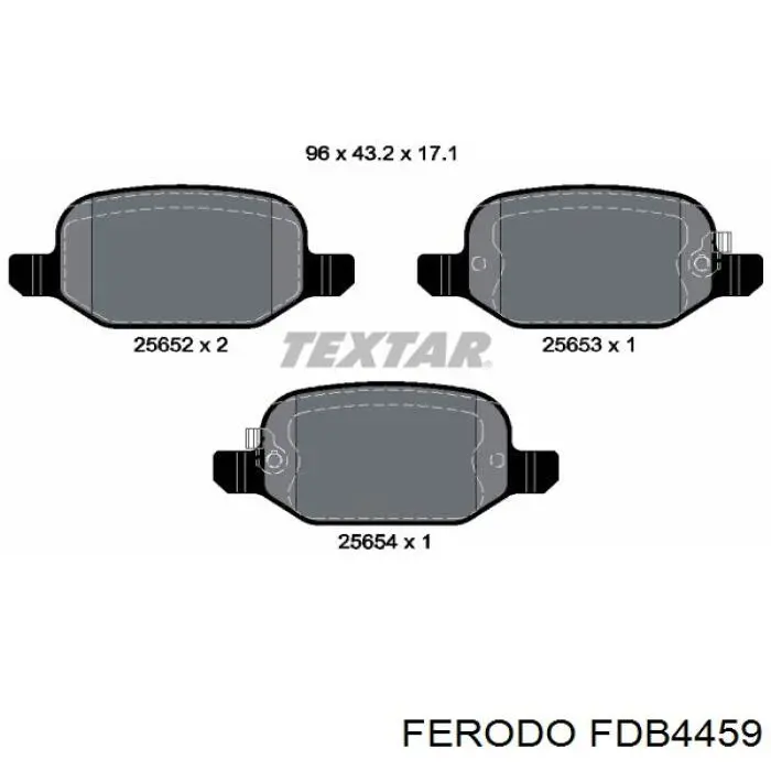Купить FDB4459 Ferodo Колодки тормозные задние, дисковые