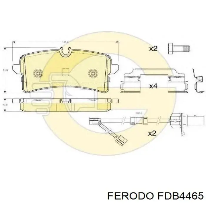 FDB4465 Ferodo sapatas do freio traseiras de disco