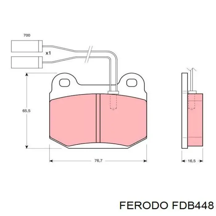 Передние тормозные колодки FDB448 Ferodo