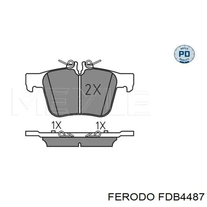 Купить FDB4487 Ferodo Колодки тормозные задние, дисковые
