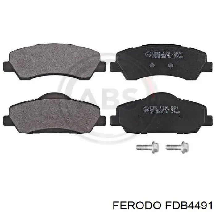 FDB4491 Ferodo колодки тормозные передние дисковые