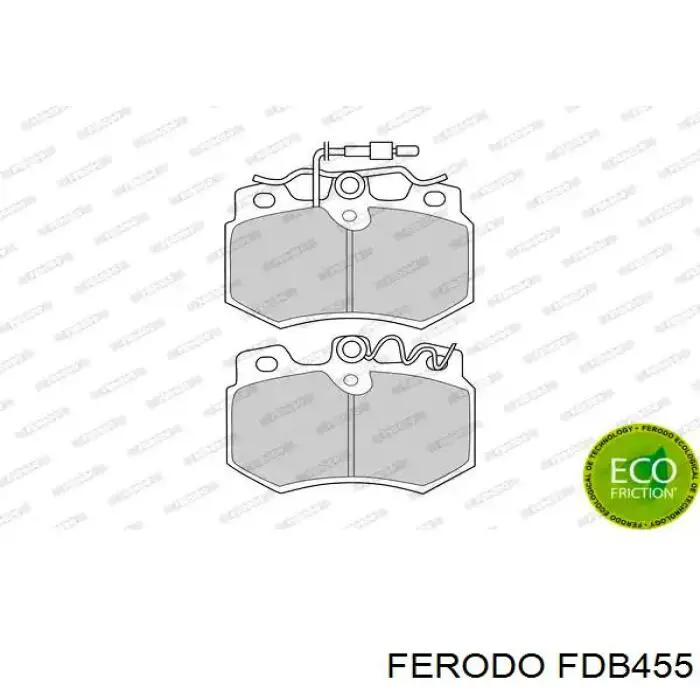 Передние тормозные колодки FDB455 Ferodo