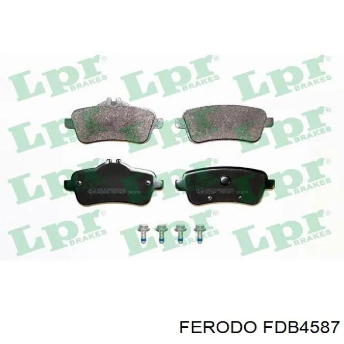 Задние тормозные колодки FDB4587 Ferodo