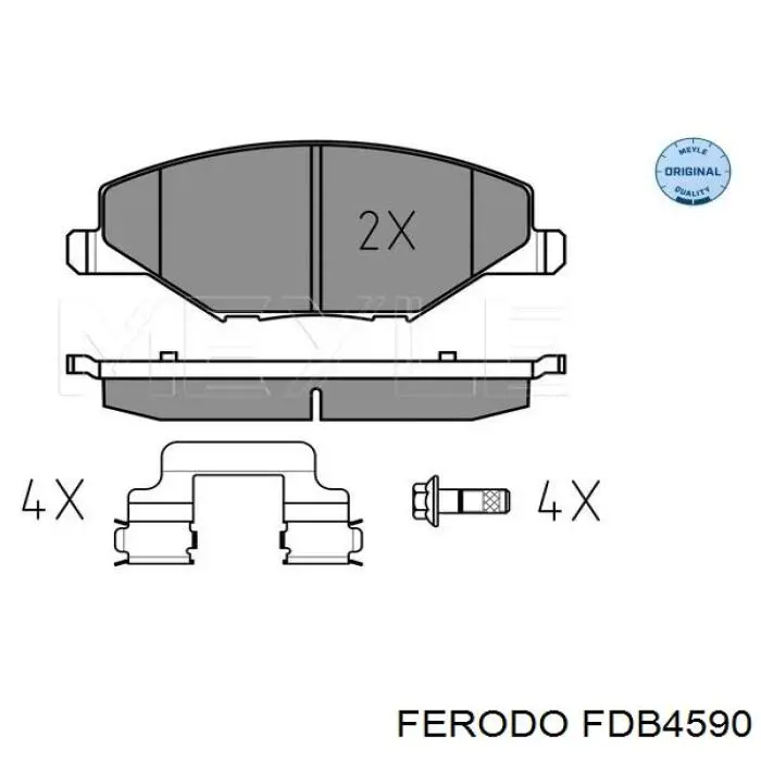 FDB4590 Ferodo sapatas do freio dianteiras de disco