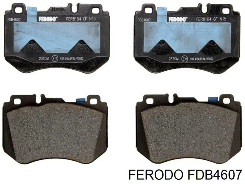 Передние тормозные колодки FDB4607 Ferodo