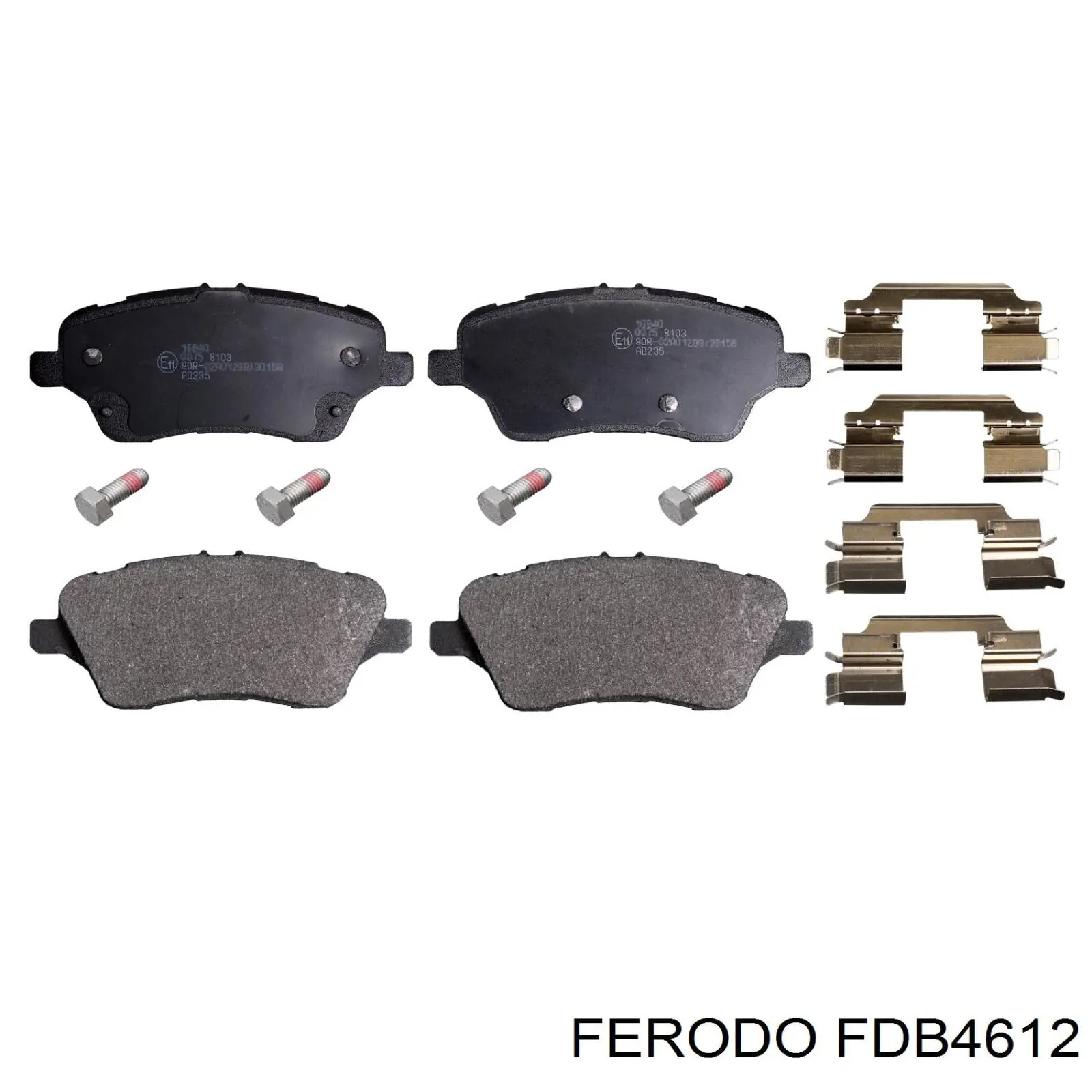 Передние тормозные колодки FDB4612 Ferodo