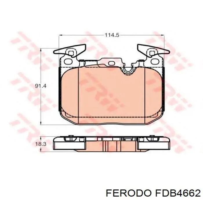 FDB4662 Ferodo Колодки передние