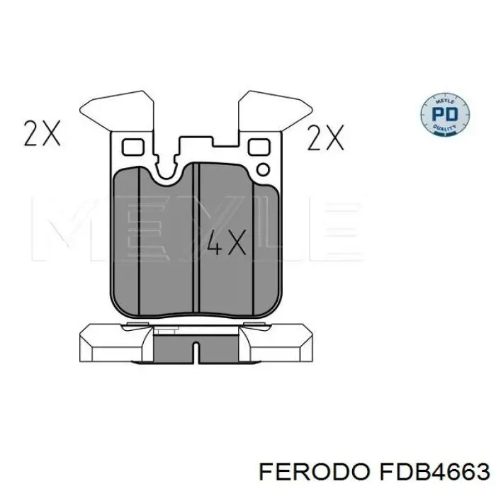 FDB4663 Ferodo Колодки тормозные дисковые комплект