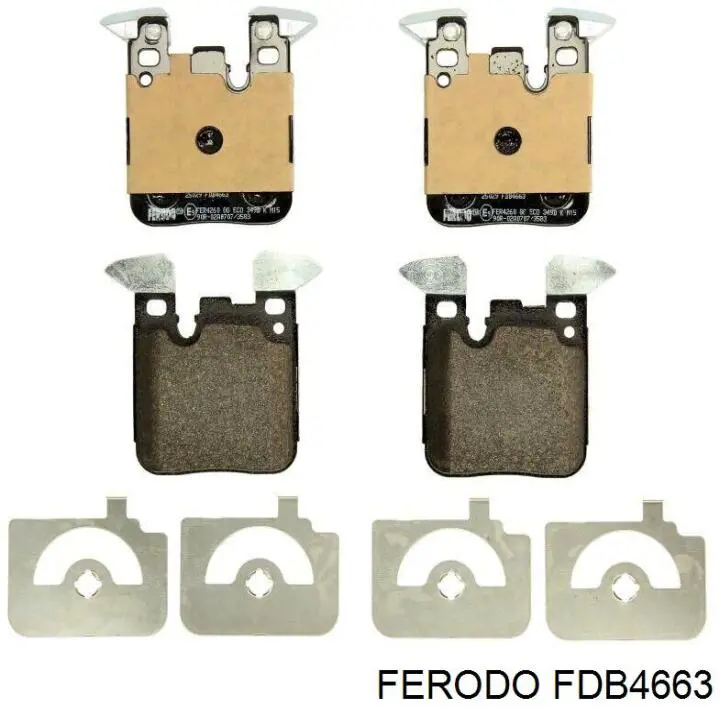 Задние тормозные колодки FDB4663 Ferodo