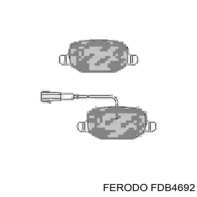 FDB4692 Ferodo колодки тормозные задние дисковые
