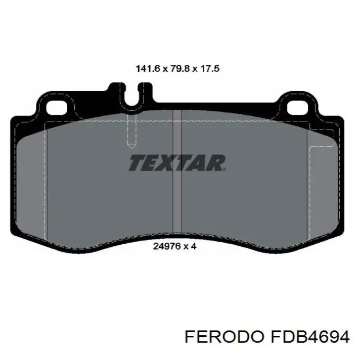 FDB4694 Ferodo Колодки передние