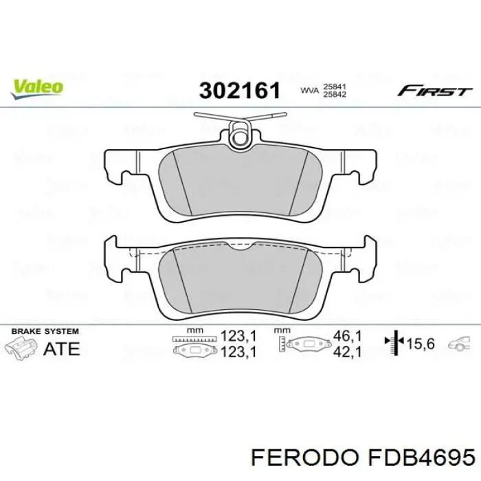 Колодки дисковые  Ferodo FDB4695 цена, от 26.99 USD