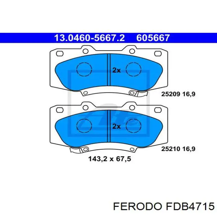 Колодки Ferodo FDB4715 цена, от 34.36 USD