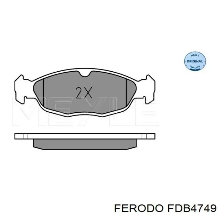 Передние тормозные колодки FDB4749 Ferodo