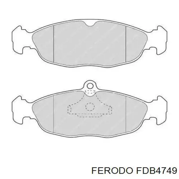 Pastillas de freno delanteras FDB4749 Ferodo