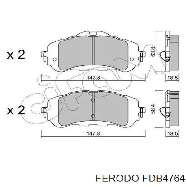 Купить FDB4764 Ferodo Колодки тормозные