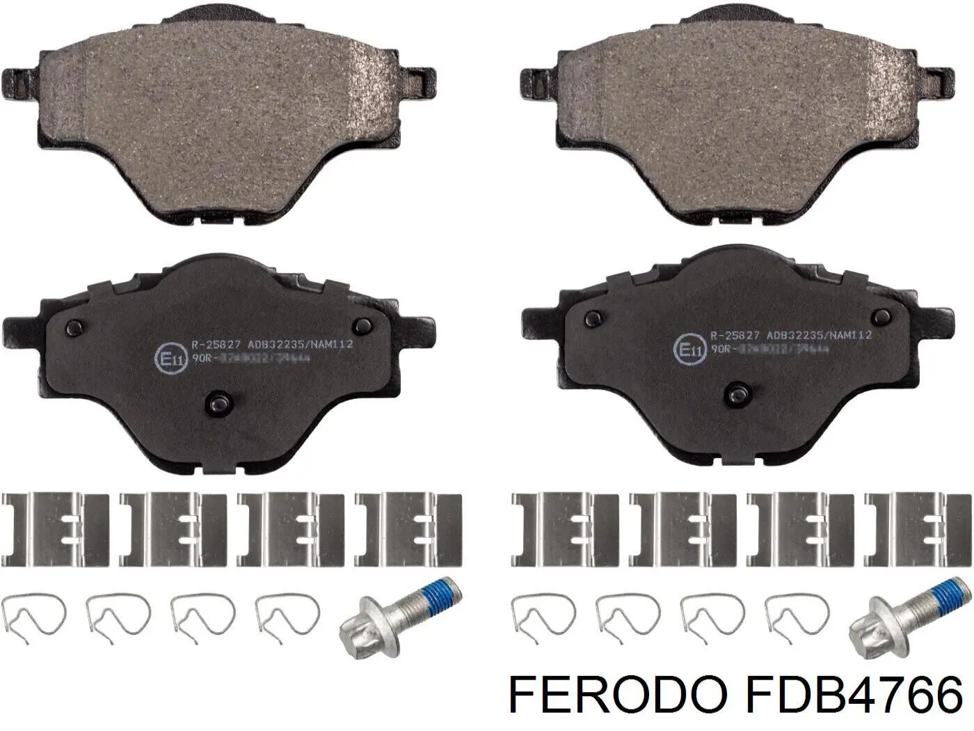 Задние тормозные колодки FDB4766 Ferodo