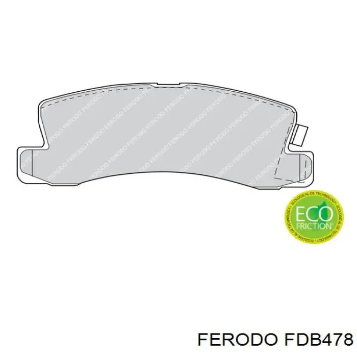 FDB478 Ferodo колодки тормозные задние дисковые