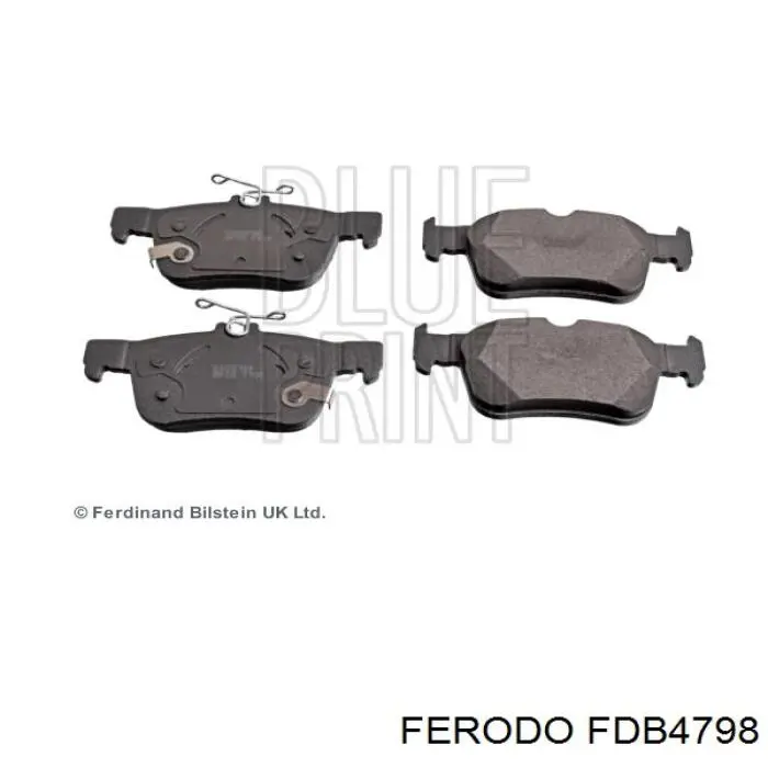 Задние тормозные колодки FDB4798 Ferodo