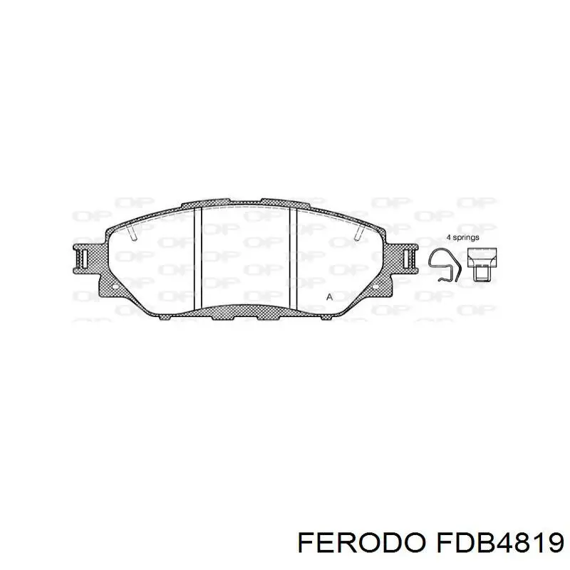 Задние тормозные колодки FDB4819 Ferodo