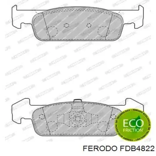 Передние тормозные колодки FDB4822 Ferodo