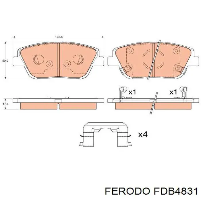 Колодки Ferodo FDB4831 цена, от 34.59 USD