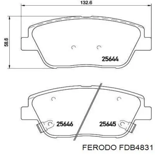 Купить FDB4831 Ferodo Колодки тормозные