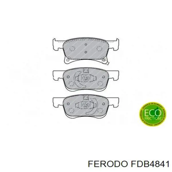 Pastillas de freno delanteras FDB4841 Ferodo
