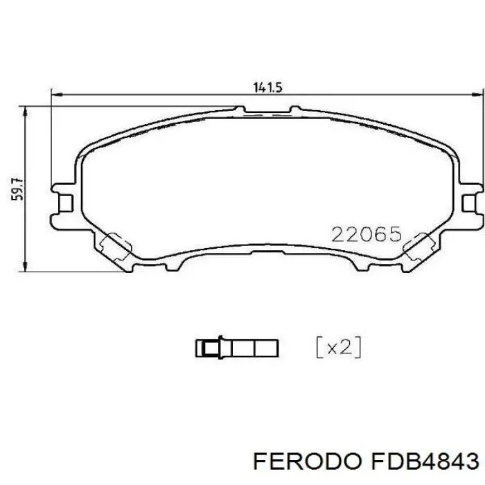 Передние тормозные колодки FDB4843 Ferodo