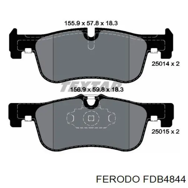 Передние тормозные колодки FDB4844 Ferodo