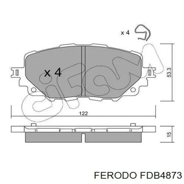 Колодки Ferodo FDB4873 цена, от 41.44 USD
