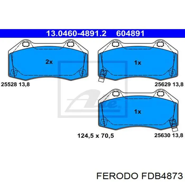 Купить FDB4873 Ferodo Колодки тормозные
