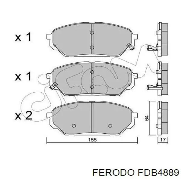 Купить FDB4889 Ferodo Колодки тормозные
