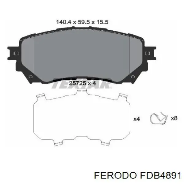 Колодки Ferodo FDB4891 цена, от 27.50 USD