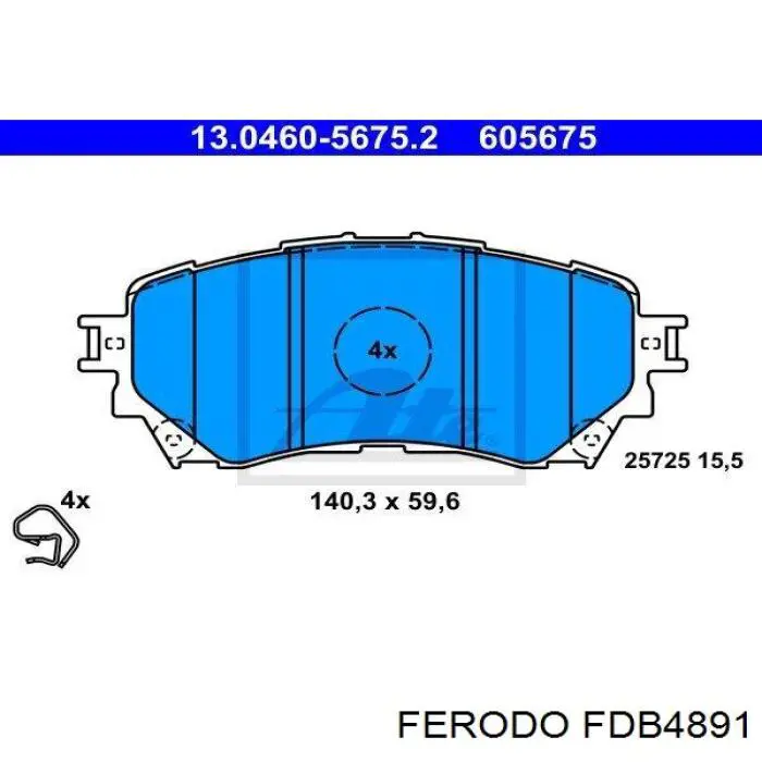 Тормозные колодки Ferodo FDB4891