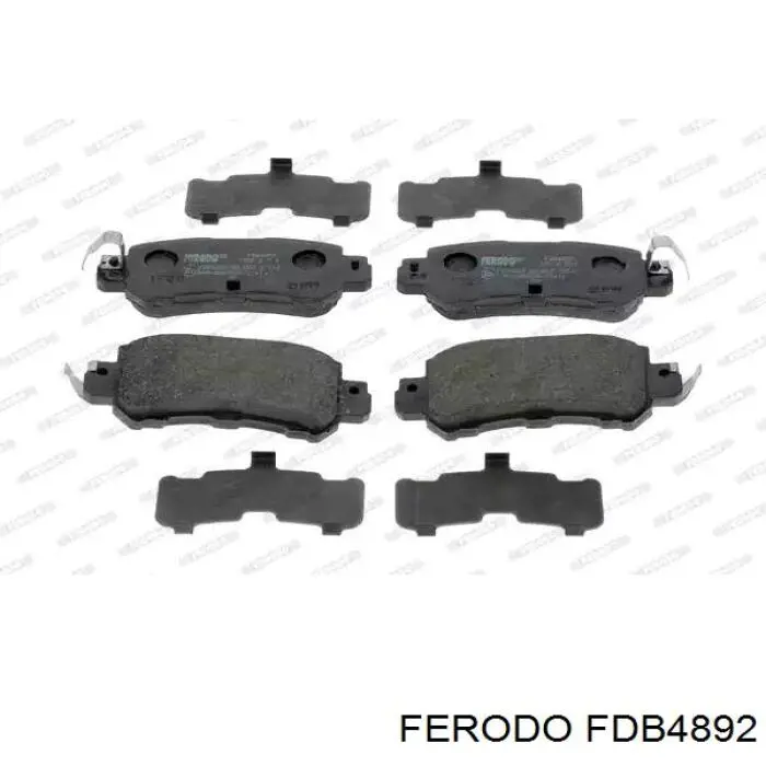 Задние тормозные колодки FDB4892 Ferodo