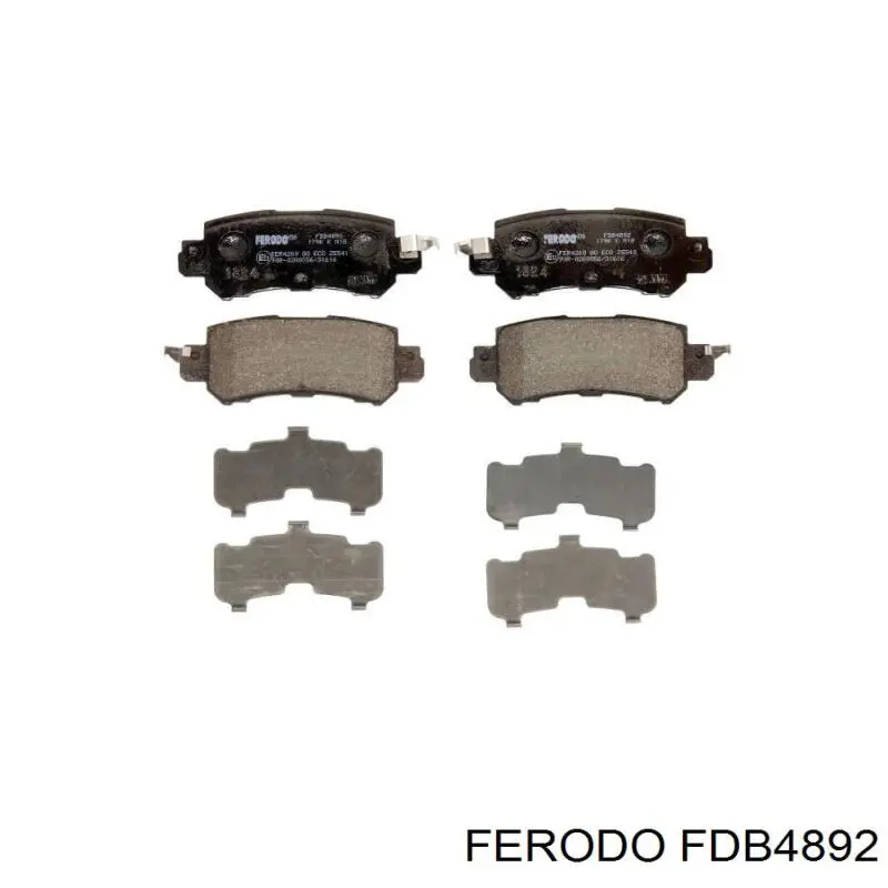 Задние тормозные колодки FDB4892 Ferodo