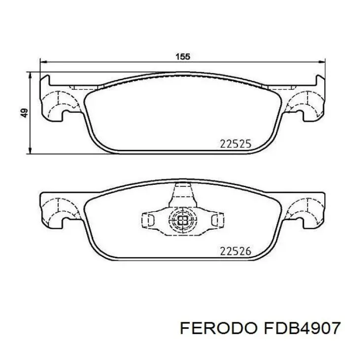 Купить FDB4907 Ferodo Колодки тормозные
