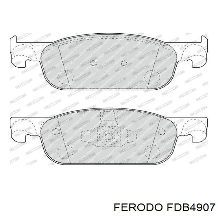 Колодки гальмівні передні, дискові FDB4907 Ferodo