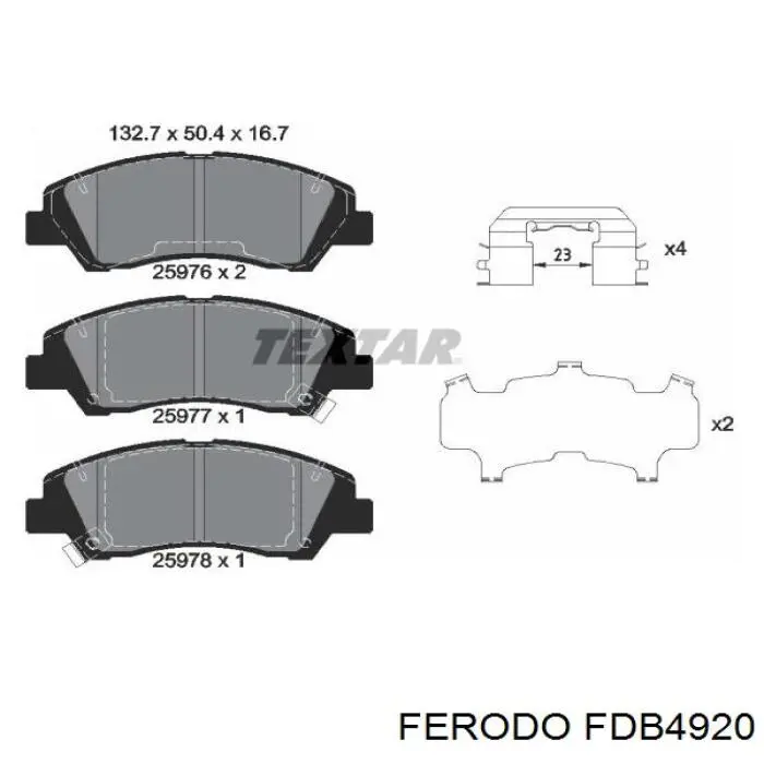 FDB4920 Ferodo sapatas do freio dianteiras de disco