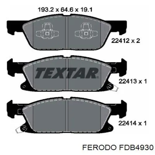 Колодки Ferodo FDB4930 цена, от 60.15 USD