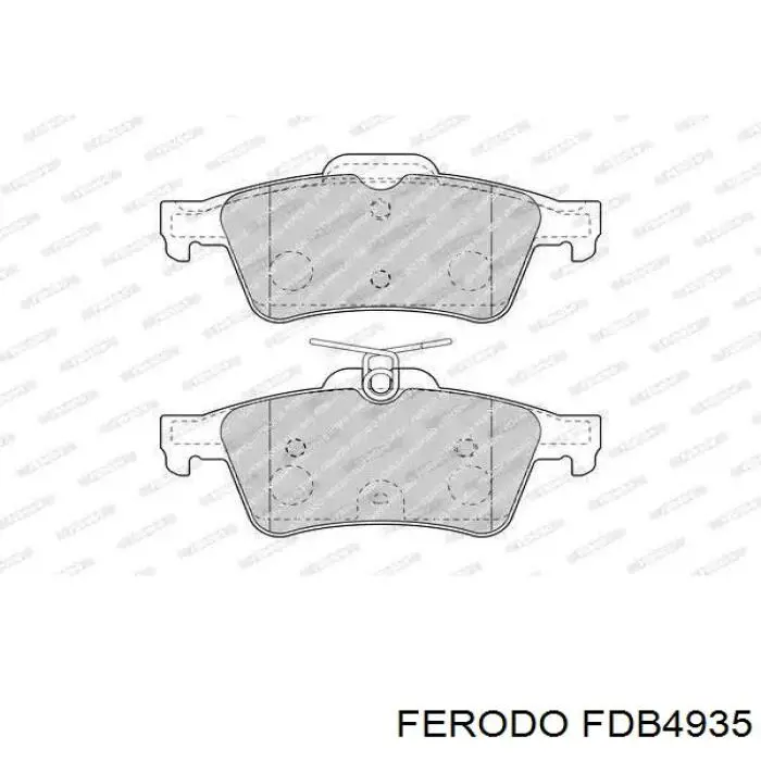 FDB4935 Ferodo колодки тормозные задние дисковые