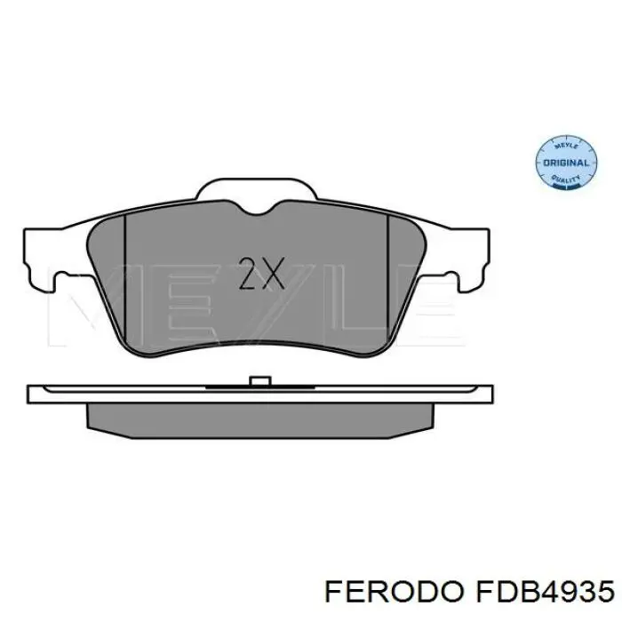 Купить FDB4935 Ferodo Колодки тормозные задние, дисковые