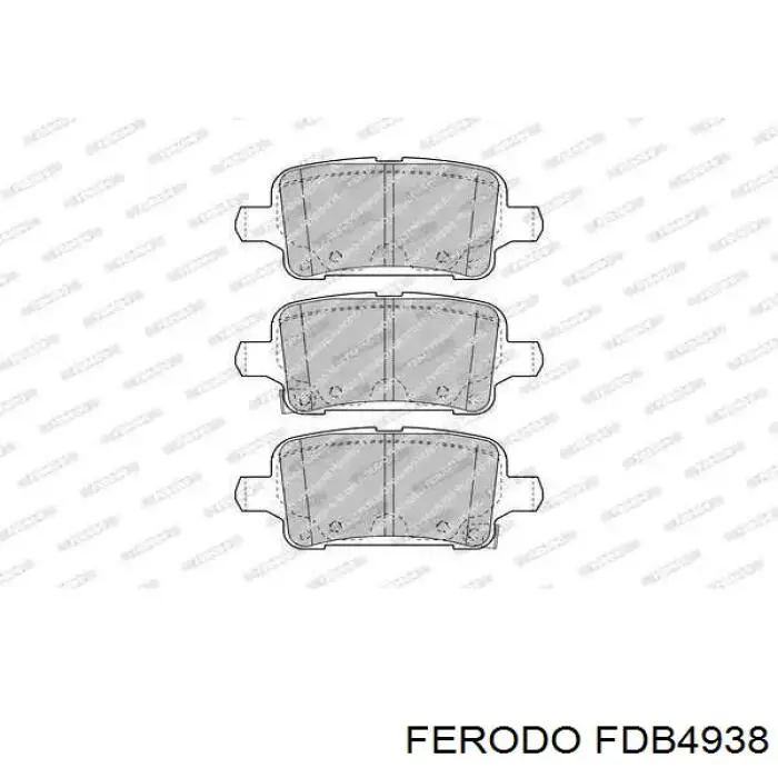 FDB4938 Ferodo колодки тормозные задние дисковые