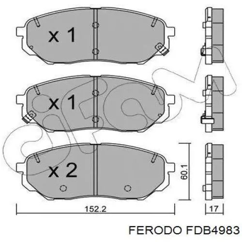Колодки Ferodo FDB4983 цена, от 32.90 USD