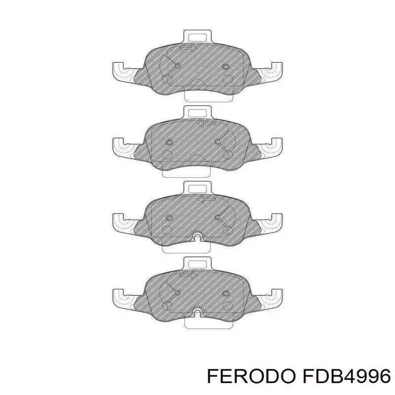 FDB4996 Ferodo sapatas do freio dianteiras de disco