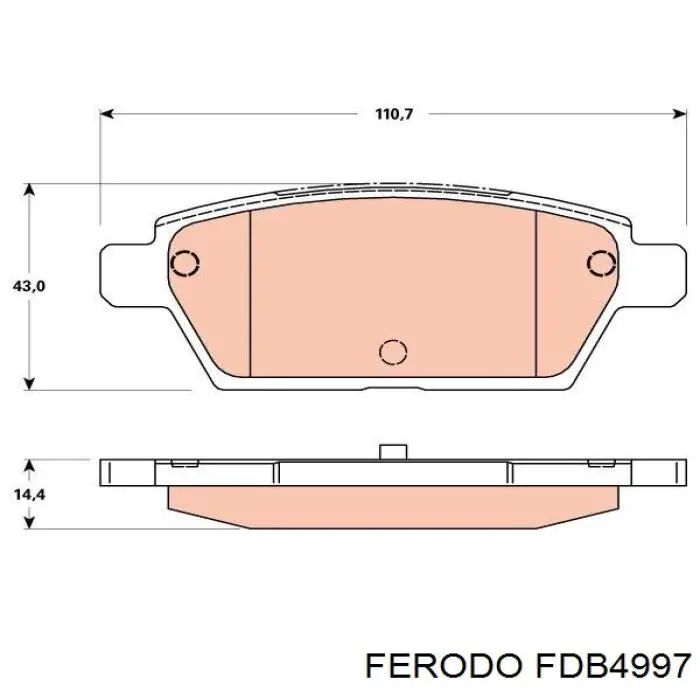 FDB4997 Ferodo колодки тормозные задние дисковые